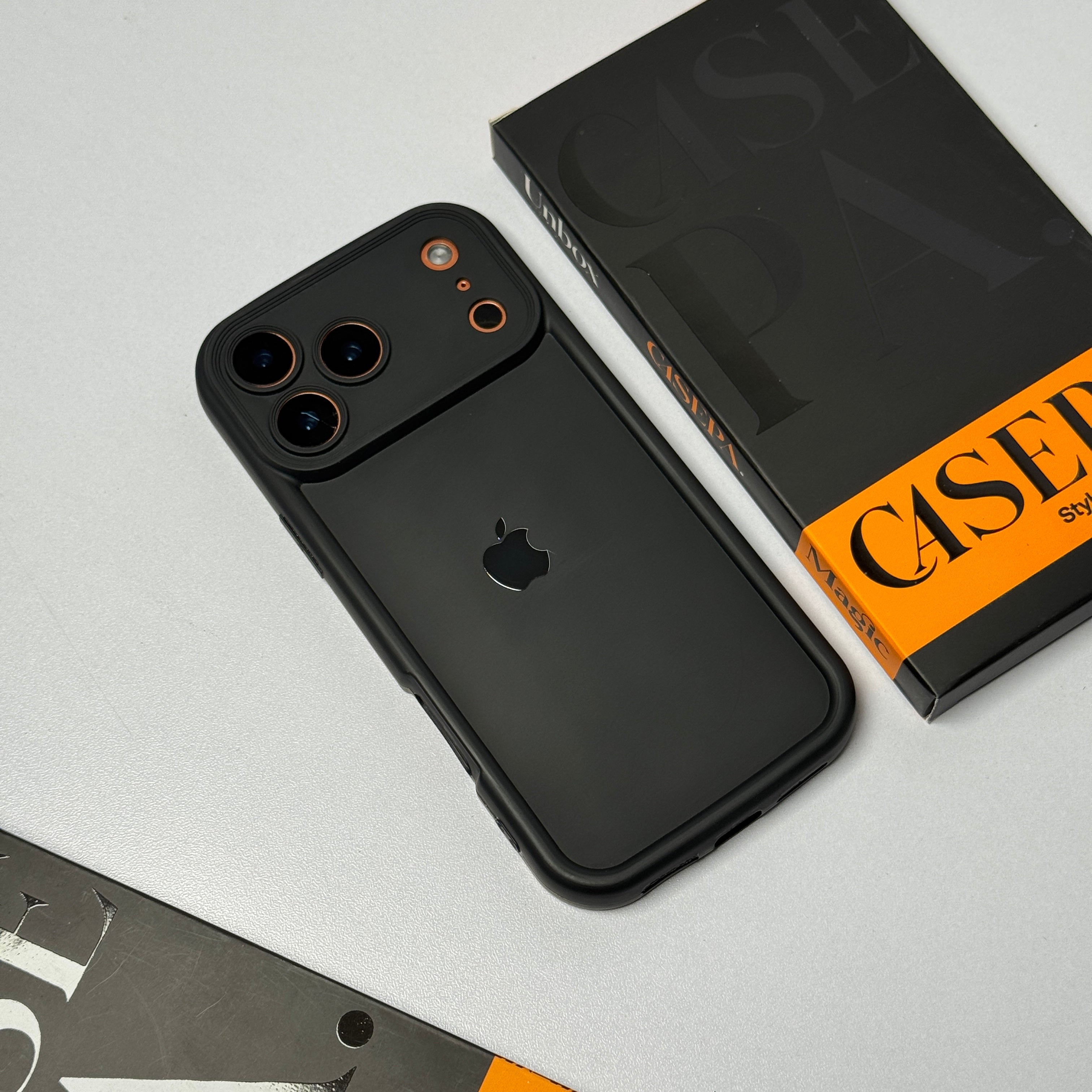 Black Solid Silicon Case with 3D borders