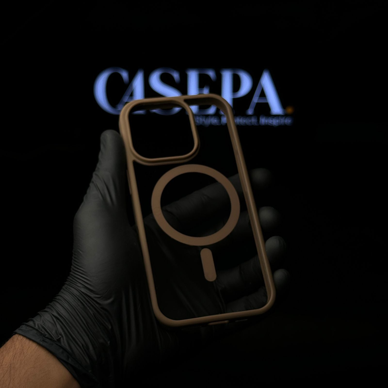 Spigen Desert Titanium Border Magsafe Acrylic Case