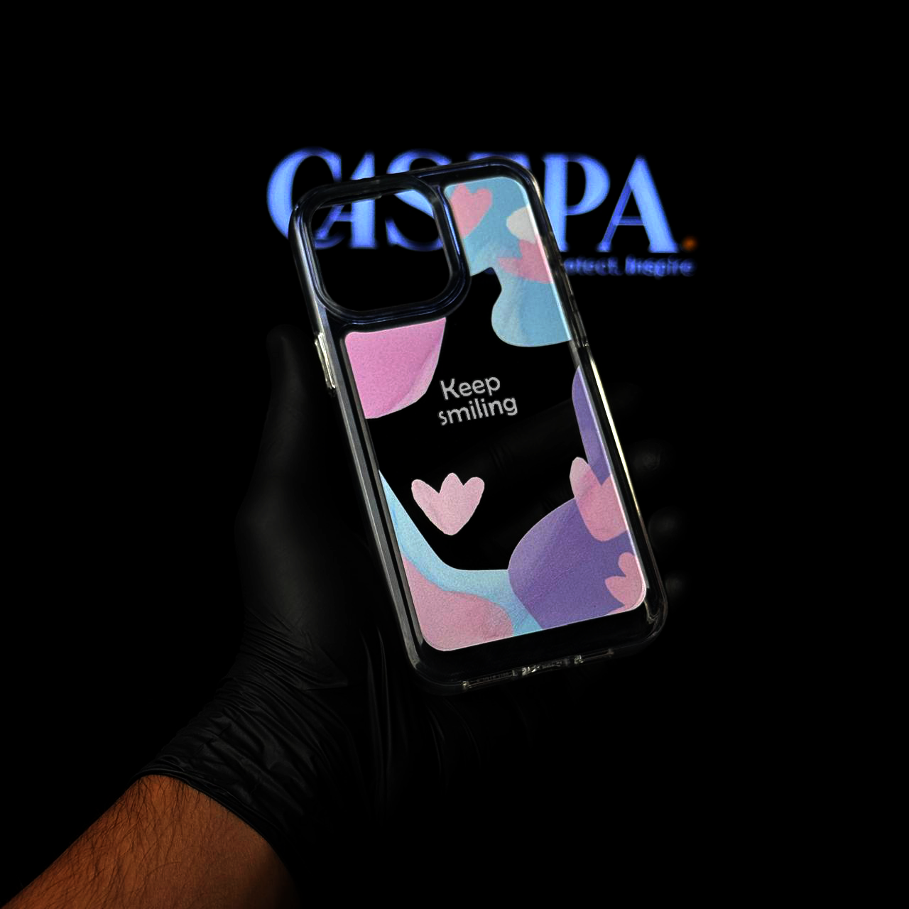 Keep Smiling Clear Acrylic Case