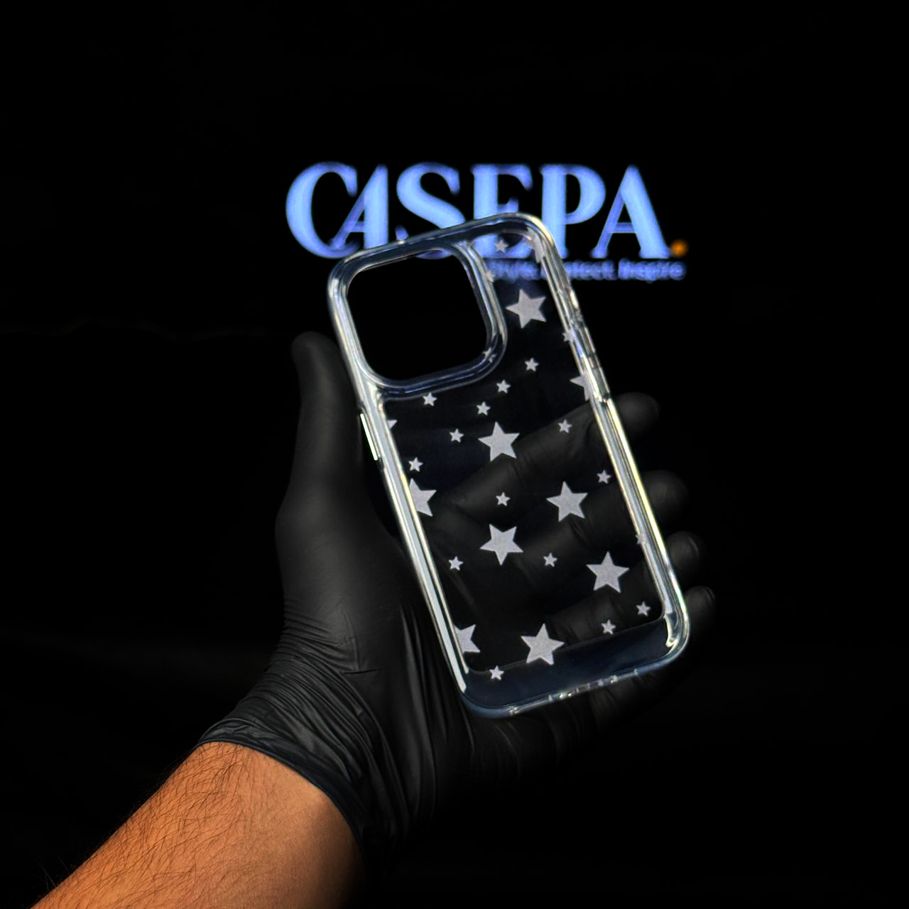 Stars Clear Acrylic Case