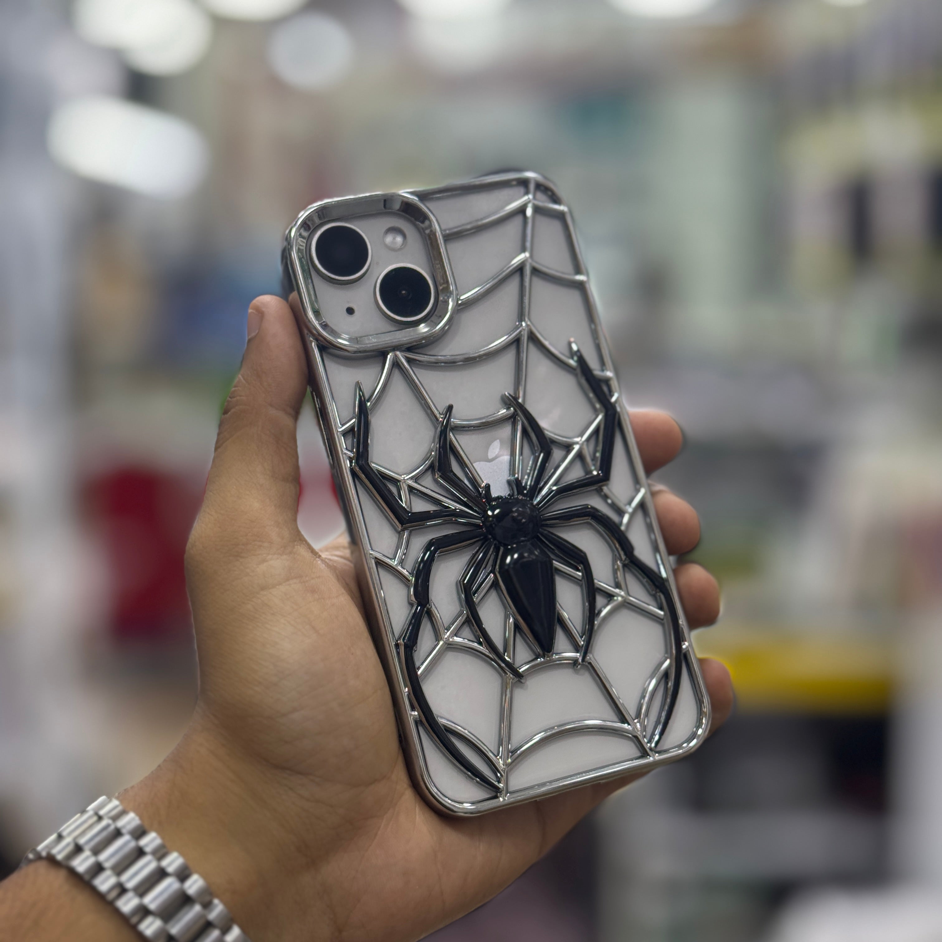 Spider Themed Two Tone Electroplated Premium 3D Case