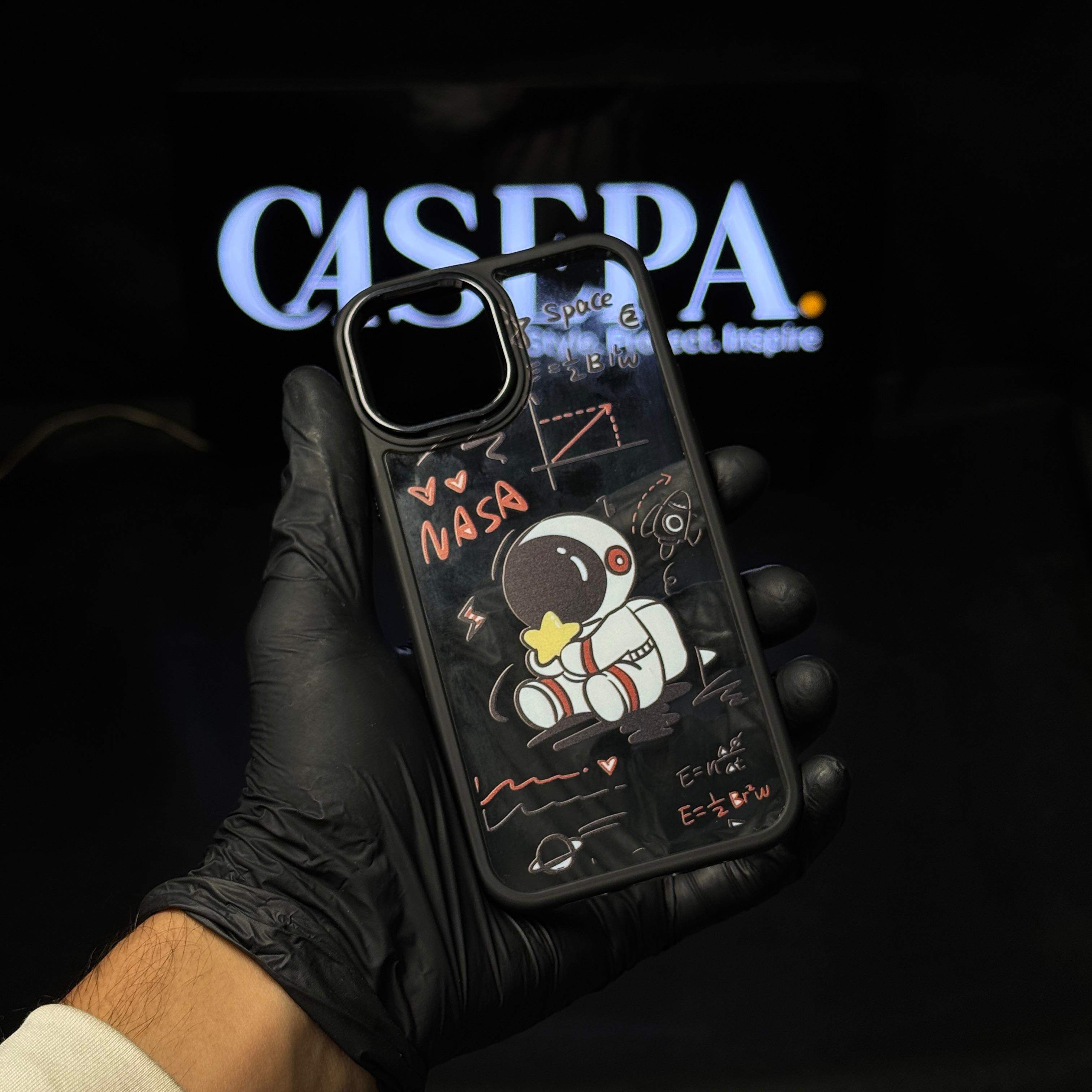 Astronaut Black Border Case