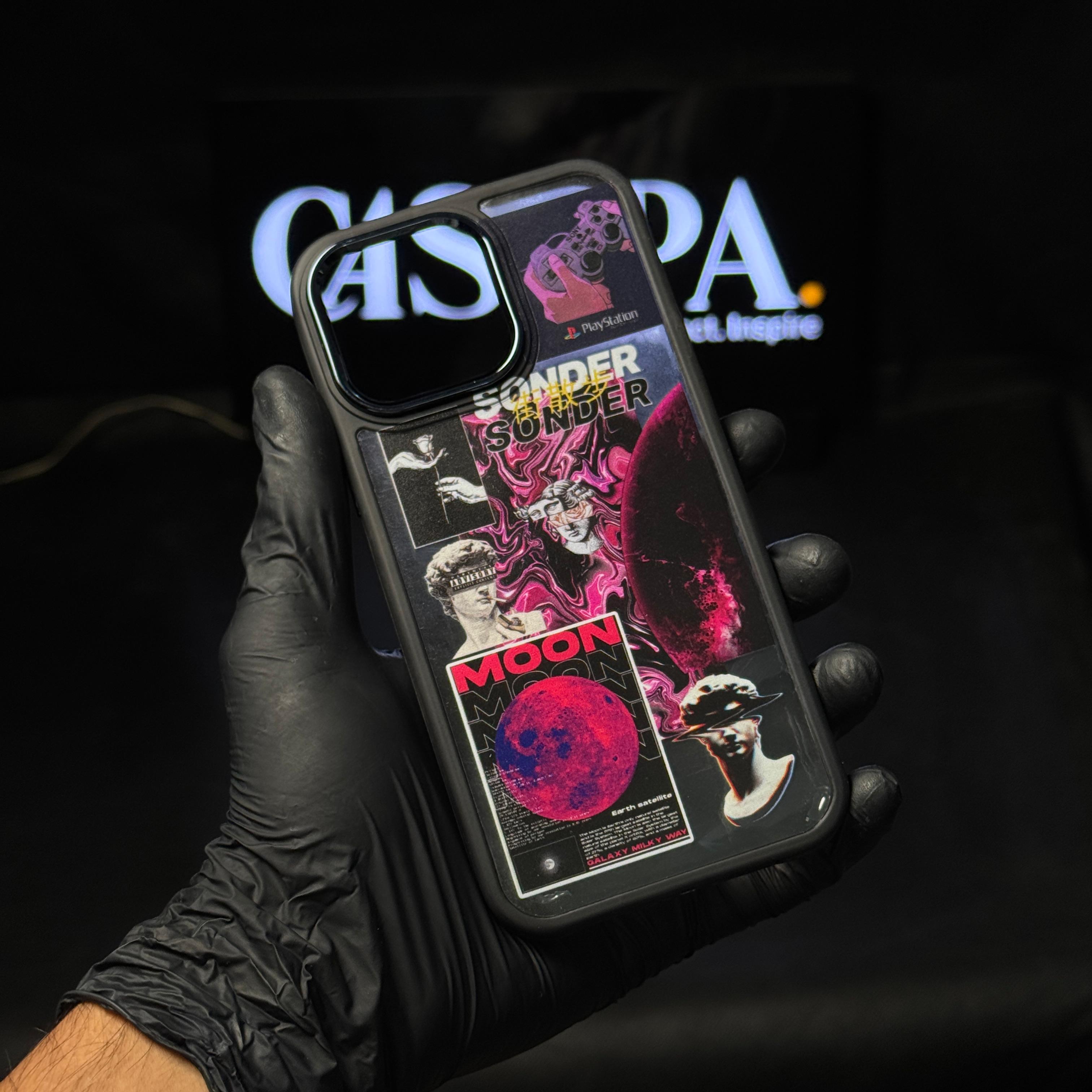 Red Moon Black Border Case