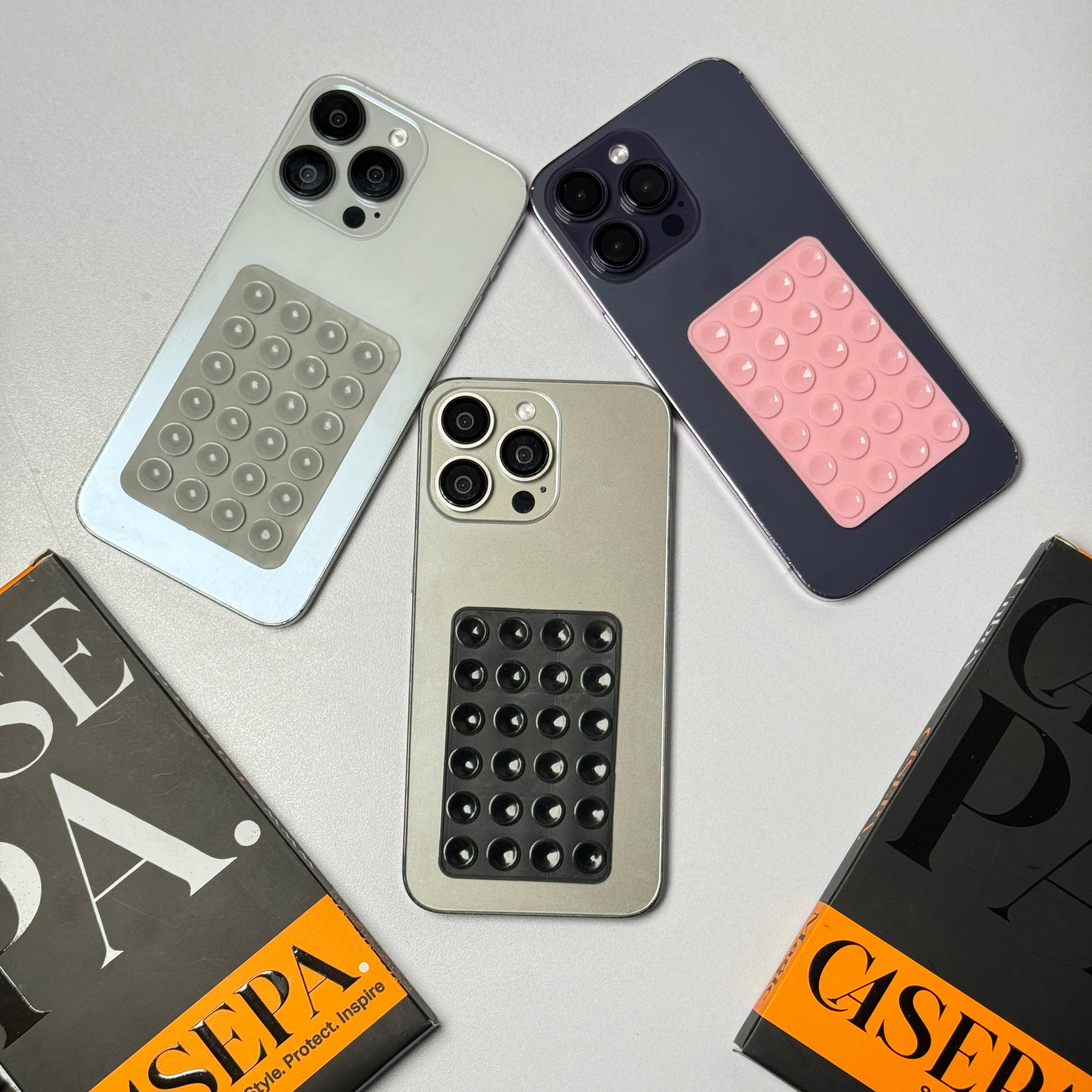 Pack of 3 Sticky Silicone Suction Phone Case Mount